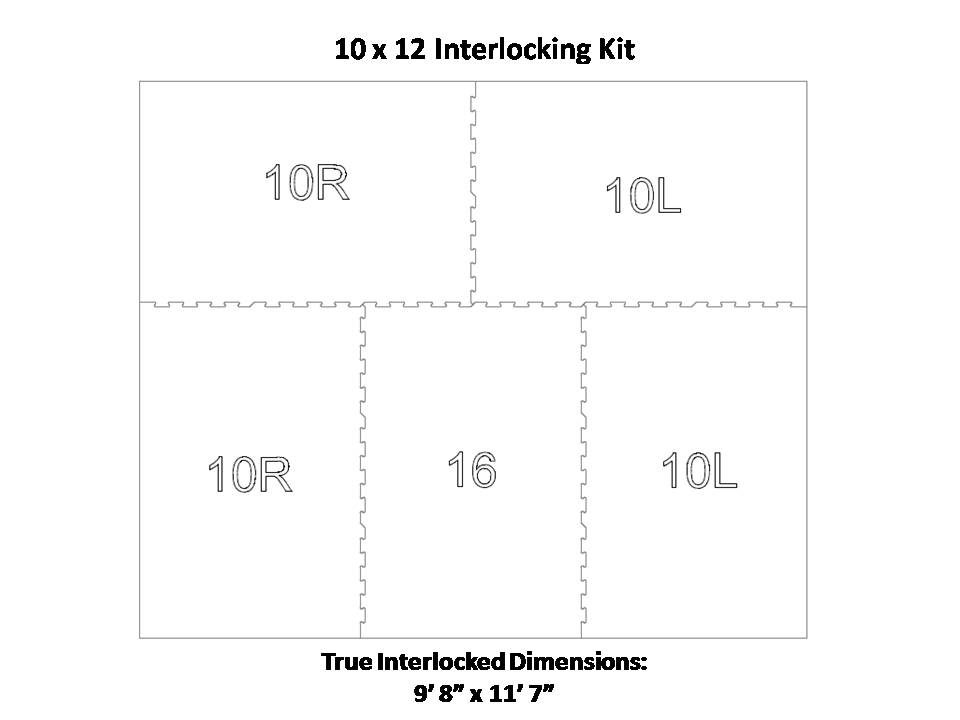 Choice 12 x 12 Black Interlocking Bar Mat - 12/Pack
